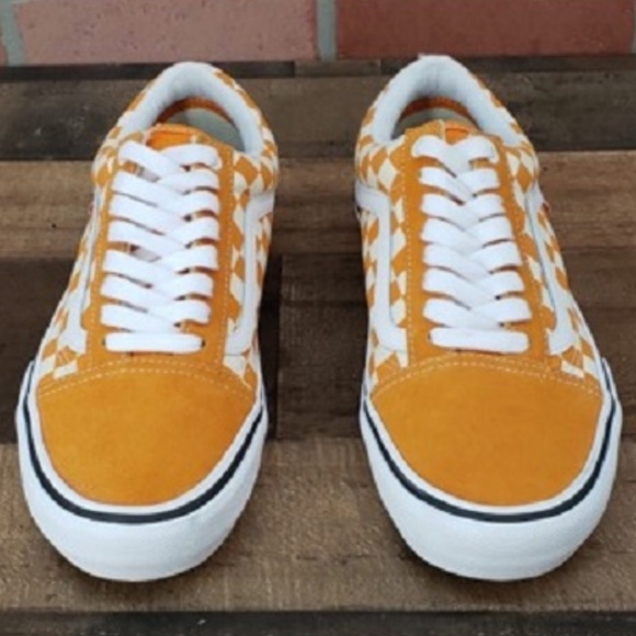 cheddar checkered vans